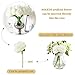 Silk Peony Bouquet 5 Heads Milk White SOLEDI Artificial Fake Flower Bunch Bouquet Bridal Bouquet Wedding Living Room Table Home Garden Decoration