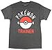 Pokemon Trainer Pokeball Mens Tee Shirt, Grey, Medium