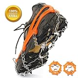 WEANAS Unisex Multi-function Anti-slip Ice Cleat Shoe Boot Tread Grips Traction Crampon Chain Spike 1 Pair