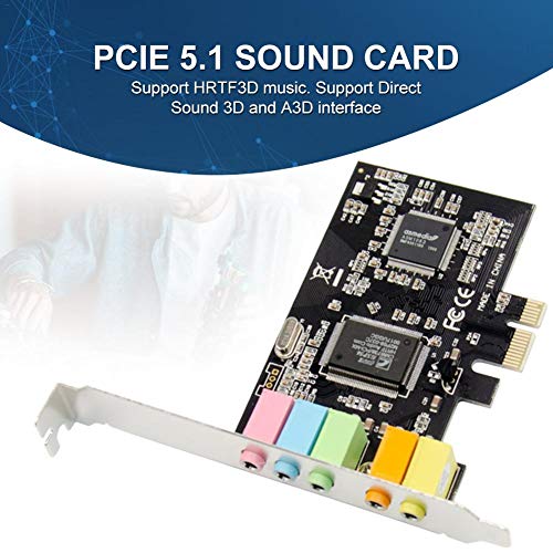 PCIE sound card CMI8738 chip 5.1 channel stereo Audio Sound Card w/Low Express 5.1ch Profile PCI-E - Thumbnail 4