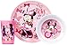 Zak! Designs Dinnerware Set with Plate, Bowl and Cup and Disney's Minnie Mouse, Break-Resistant and BPA-Free Plastic, 3 Piece Set