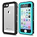 SPIDERCASE iPhone 5/5S/SE Waterproof Case, Full Body Protective Cover Rugged Dustproof Snowproof Waterproof Case Touch ID iPhone 5S 5 SE, NOT for SE 2020 4.7 INCH(Blue&Clear)