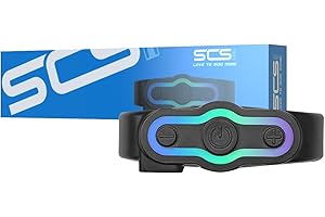 SCSETC Motorcycle Helmet Bluetooth Headset Motorcycle Helmet Speaker IPX6 Waterproof Sports Headset,Automatic Answer,Music Call Control,RGB Light,Intelligent Noise for All Helmets