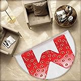 Letter M Bath mats for Floors Vegan Typescript with