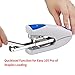 Bonsaii G8748 Low Force Stapler, Reduced 50% Effort, Compact, 20 Sheets Capacity, School, Work or Business, Dark Blue/White
