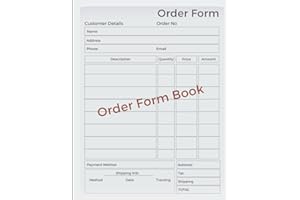 Order Form Book: 100 Purchase Order Sheets 8.5 x 11 inches for Small Business