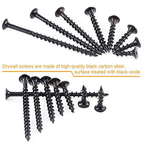 Rustark 390Pcs 7 Coarse Thread Drywall Screw with Phillips Drive