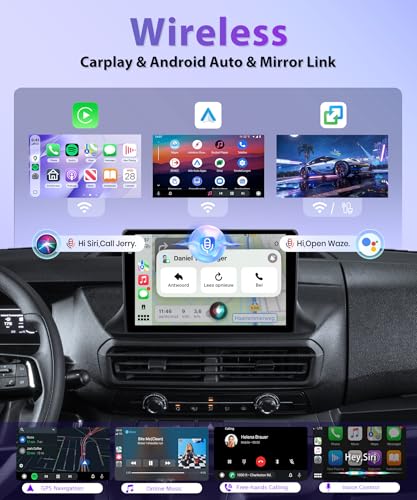4+128G Android Autoradio pour Peugeot Expert/Citroën Jumpy/Toyota Proace 2016-2024 /Opel Vivaro 2019-2024 /Fiat Scudo 2022-2024 Sans Fil Carplay Android Auto 10" Incell Écran GPS WiFi Bluetooth FM/RDS