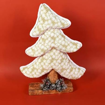 Addobbi Natalizi Amazon.Christmas Presents Albero Di Natale Inclinato Realizzato In Tessuto Oro Altezza 41cm Decorazioni E Addobbi Natalizi Amazon It Casa E Cucina