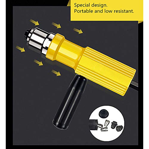 Sonmer Electric Rivet Nut Tool, Cordless Riveting Drill Insert Nut Tool Adapter 2.4mm-4.8mm