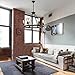 BAYCHEER HL371768 Industrial Retro Vintage Style with 39.37 inch Length Chain Rope 6 Lights Chandelier Pendant Light Lamp use E26/27 Bulb