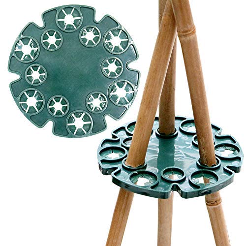 KINGLAKE 6 Pcs Bamboo Cane Holder Plastic Plant Cane Support Caps for Climbing Plants Sweet Peas