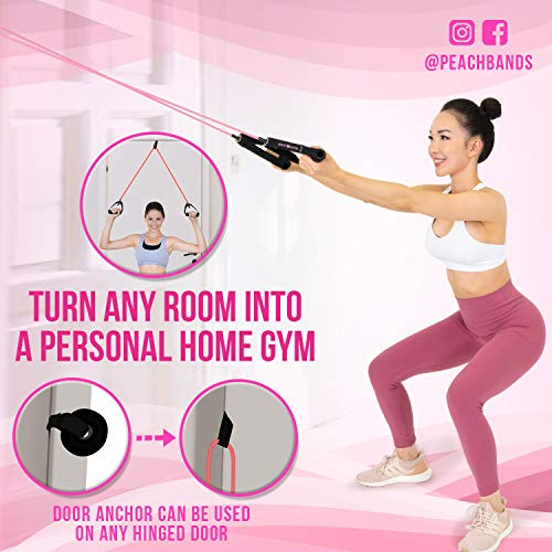 Peach Bands Resistance Tube Bands Set Exercise Bands with Handles