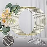 YALLOVE 10 PCS 12 Inch Floral Hoop Table