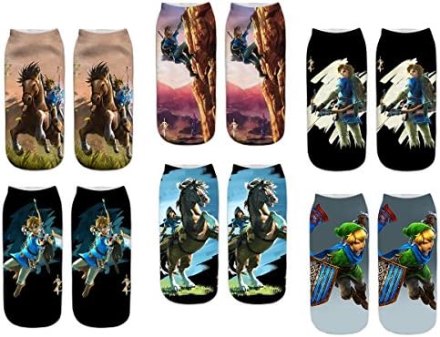 Casual socks Link Pattern Socks Crew socks (6 Pack-Link)