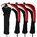 Andux 4pcs/Pack Long Neck Golf Hybrid Club Head Covers Dial No. Tag CTMT-02 Red