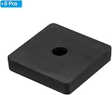 PATIKIL Rubber Anti-Vibration Pads 8 Pcs Square 1.97"x1.97"x0.4" with Hole Black view 3