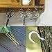 25 Pack Cup Hook Ceiling Hooks, 2.9 Inches, FineGood Vinyl Coated Screw Hanger for Indoor and Outdoor Use - White