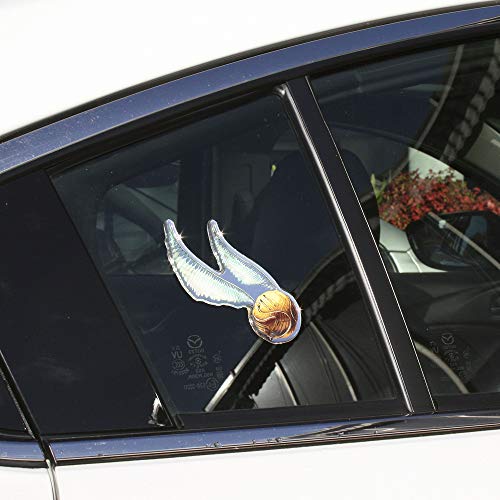 Fan Emblems Harry Potter Car Decal, Quidditch Golden Snitch Domed Chrome Finish Automotive Sticker Emblem, Easily Applies to Most Smooth Surfaces - Vehicles, Laptops, Cellphones, Windows, etc.