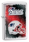 Zippo NFL Patriots Lighter, Silver, 5 1/2 x 3 1/2cm