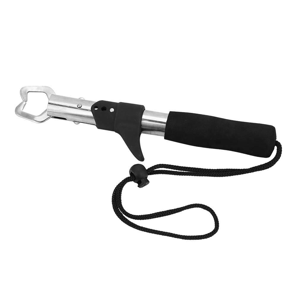 VGEBY1 Fish Lip Gripper, Stainless Steel Fish Lip Grabber Fish Grip Holder Fishing Tackle Accessory with Rope(Gun Shape)