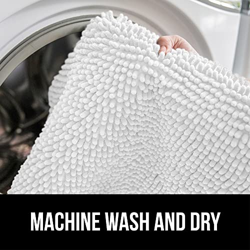 Gorilla Grip Bath Rug 24x17, Thick Soft Absorbent Chenille, Rubber