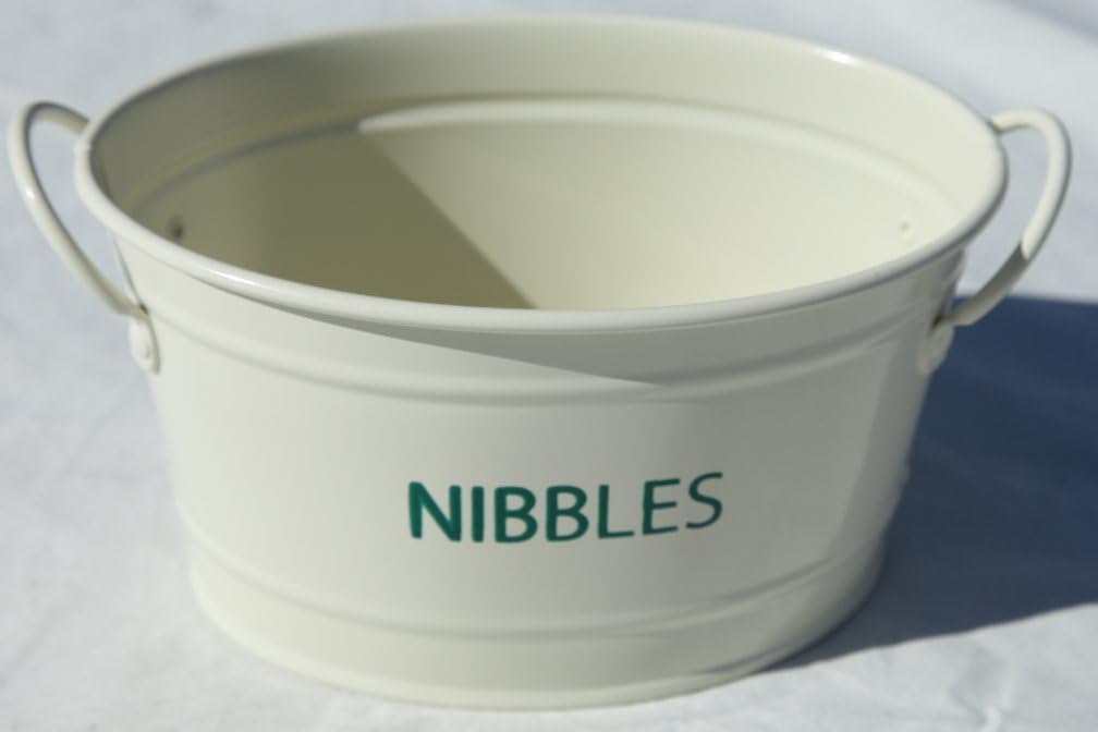 Vintage Style Cream Enamel Nibbles Serving Dish