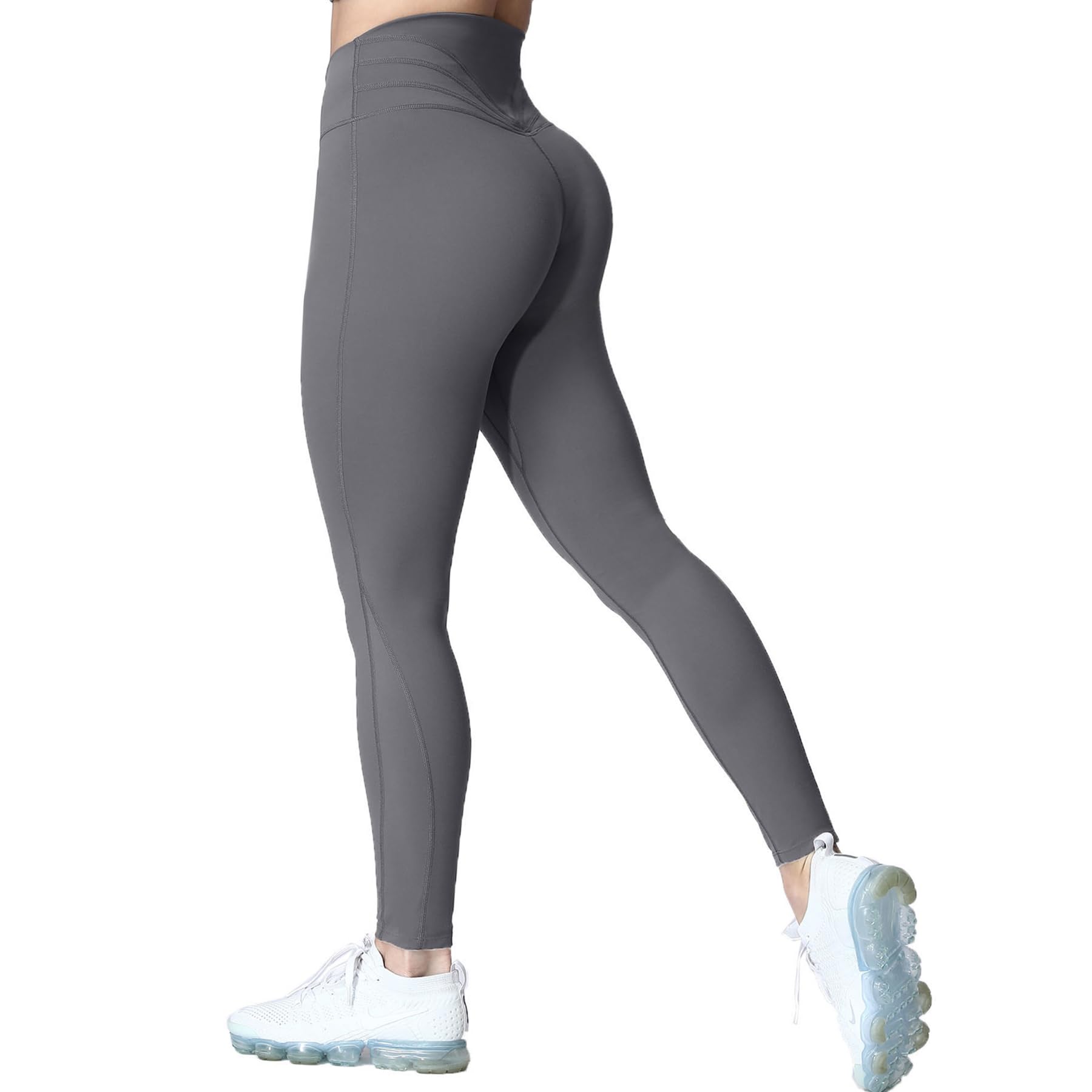 Photo 1 of **Pic for reference** Aoxjox High Waisted Workout Leggings for Women Trinity Yoga Pants 26.5" (Iron Grey, Medium)
