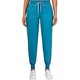 Naivlizer Scrub Pants for Women Jogger Pants Medical Uniform with 5 Pockets
