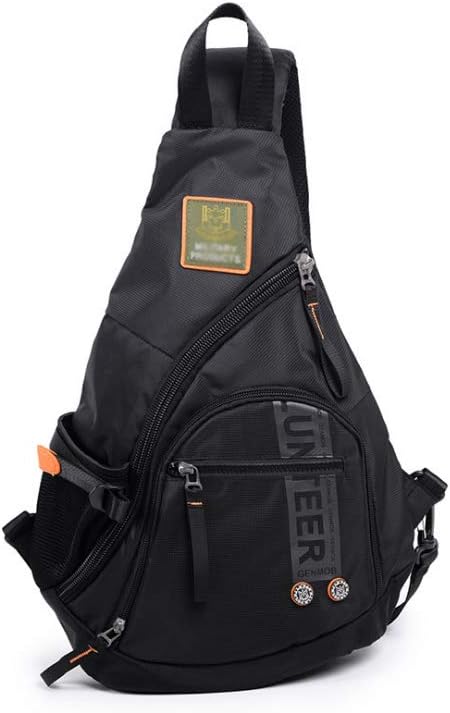 Travel Waterproof Sling Bag Multipurpose Outdoor Chest Bag Crossbody Backpack for Men & Women (oxford black)