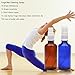 Kaith 2 Oz Glass Spray Bottle with Recipes Guide.Set of 6 Cobalt Amber Fine Mist Atomizer. Empty Containers for Misting Aromatherapy, Essential Oils, Cleaning, Room Sprays. (Amber)