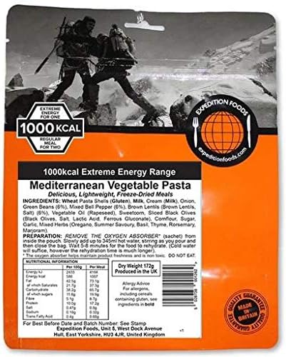 EXPEDITION FOODS Mediterranean Vegetable Pasta (Double Serving / 1000KCAL)