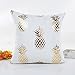 4TH Emotion Gold Pineapple Throw Pillow Case Cushion Cover 18