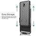 Galaxy J7 Star Case,J7 Crown Case,J7v 2nd Gen,J7 2018,J7 Refine Case, Belt Clip Holster Shock Proof Kickstand Phone Case Compatible for Samsung Galaxy J7 Crown Cases - Black Combo Shell & Holster Case