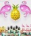 KatchOn, Flamingo Balloons with Pineapple Balloons - Giant, 40 Inch, Pack of 3 | Aloha Balloon, Flamingo Party Decorations | Luau Balloon, Luau Decoration | Hawaiian Themed Party Decoration