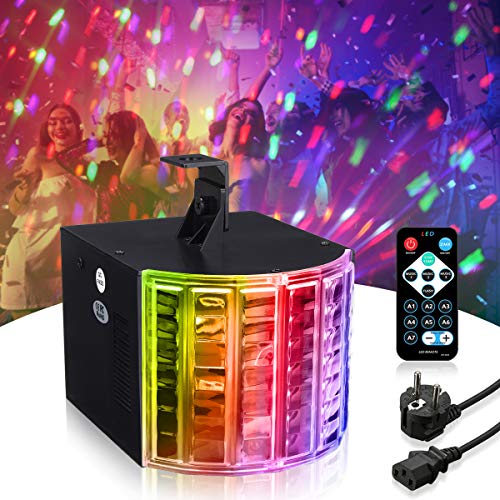 DJ Lights, SOLMORE Party Lights DMX512 Sound Actived Stage Disco Lights Light Beams with Remote Control for Dance Parties Bar Karaoke Xmas Wedding Show Club 18W - Thumbnail 5