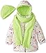 Pink Platinum Little Girls' Heart and Peace Puffer with Hat and Scarf