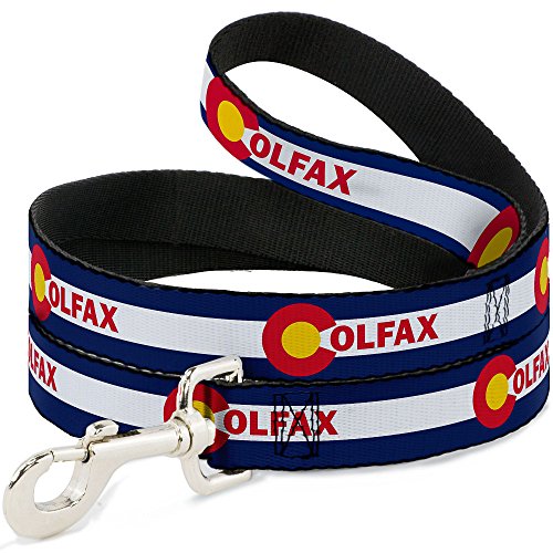 Dog Leash Colfax Colorado Flag 4 Feet Long 1.5 Inch Wide