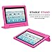MoKo Case for All-New Amazon Fire HD 10 Tablet (7th Generation, 2017 Release) - Kids Shock Proof Convertible Handle Light Weight Super Protective Stand Cover Case for Fire HD 10.1 Inch Tablet, MAGENTA