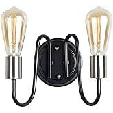Maxim 11739BKSN Haven Minimalistic Metal Band Wall Sconce, 2-Light 120 Total Watts, 7"H x 9"W, Black/Satin Nickel