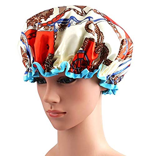 Shower Caps, ESARORA 4 PACK Extra Large Bath Caps Perfect for all Hair