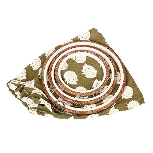 ARTISTORE 5 Pieces Embroidery Hoops Cross Stitch Hoop Embroidery Circle Set With Storage Bag For Art Craft