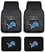 Detroit Lions NFL Front & Rear Car Truck SUV Vinyl Car Floor Mats - 4PC