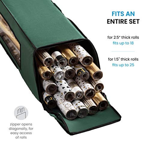 image for ZOBER Premium squar Narrow Gift wrap Storage Christmas Wrapping Paper 