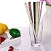 Oksale 1 Pair Stainless Steel Tableware Colorful Length 23cm Chopsticks (Multicolor)