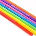 Long Drinking Straws, 200 Pack, 10-13 inches, Individual Package Disposable Flexible Plastic Straws, Colored