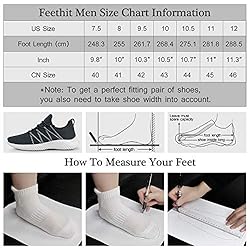 Feethit Mens Slip On Running Shoes Breathable