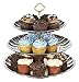 Extra Large 3 Tier Serving Tray(13.5x12x10in)-Great Use for Cake and Cupcake Stand,Appetizer and Platter Tray,Fruit and Cheese/Meat Tray.Tiered Stand is Perfect for Party Wedding BBQs and Holidays