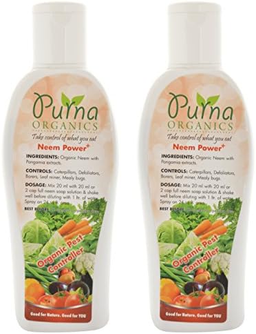 Purna Neem Power+ (180 ml X 2) - Powerful neem Based pest Control for Gardens