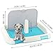 Indoor Dog Potty, NEEDOON Pet Training Pad Tray for Puppy Small Middle Dogs, Pet Toilet with Protection Wall and Simulation Pillar for No Leak